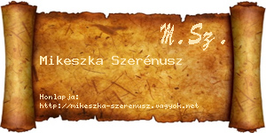 Mikeszka Szerénusz névjegykártya
